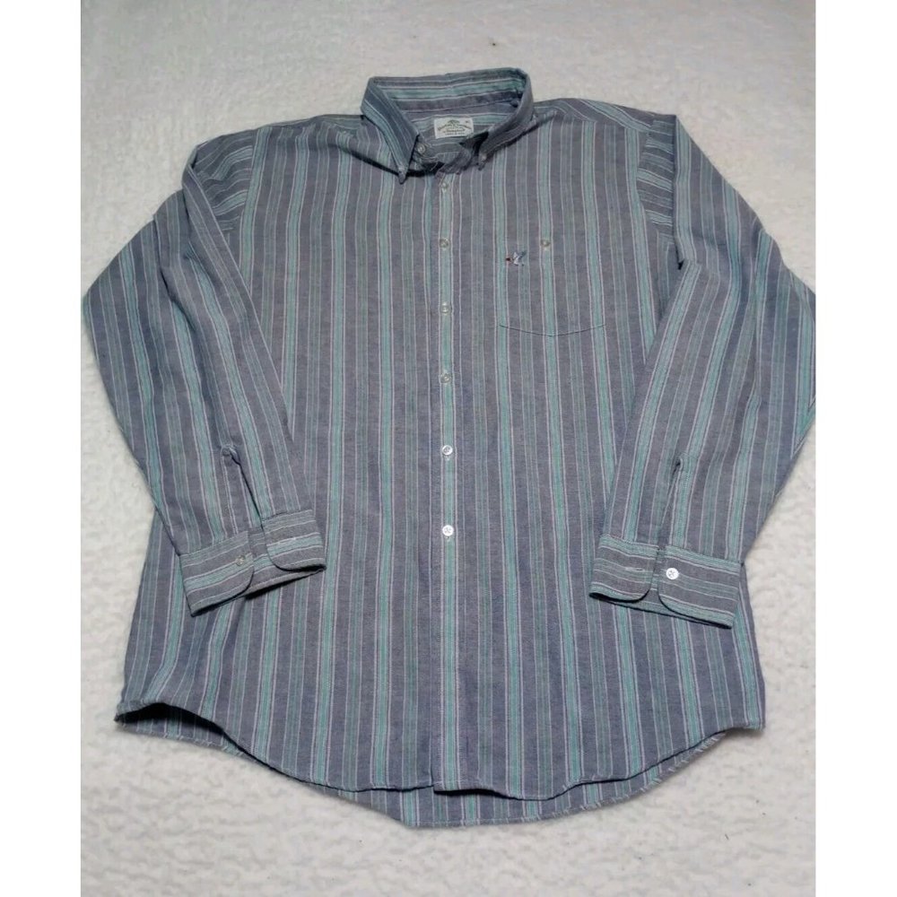 Raintree Southern Collection by Hampton Men's Long Sleeve Button Up Shirt Sz XL